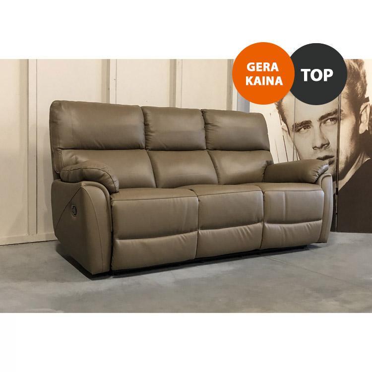 Odinė sofa ARIA cappucchino – 190×90 cm