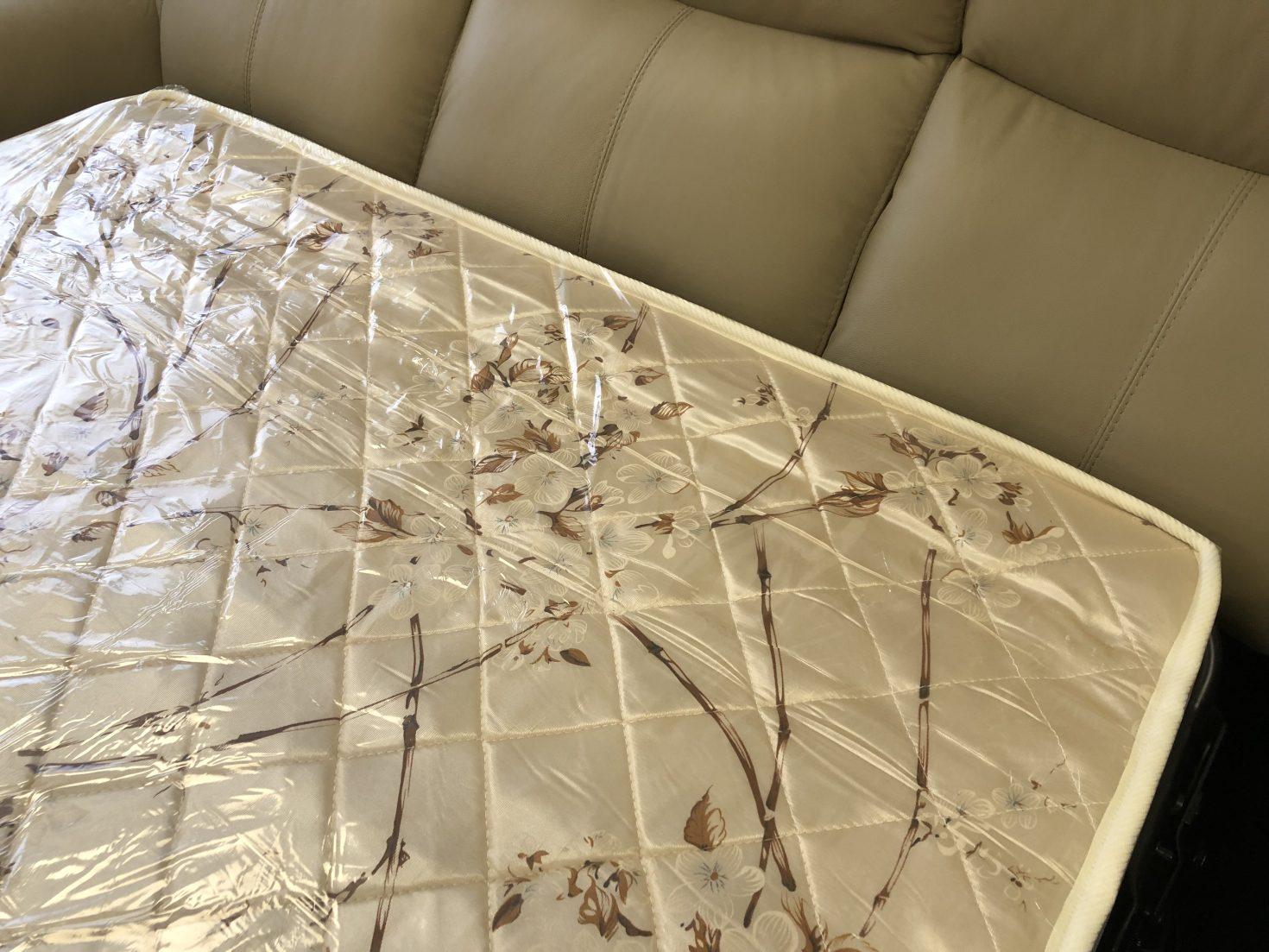 Odinė sofa-lova POMPEA Linen – 200×90 cm 4