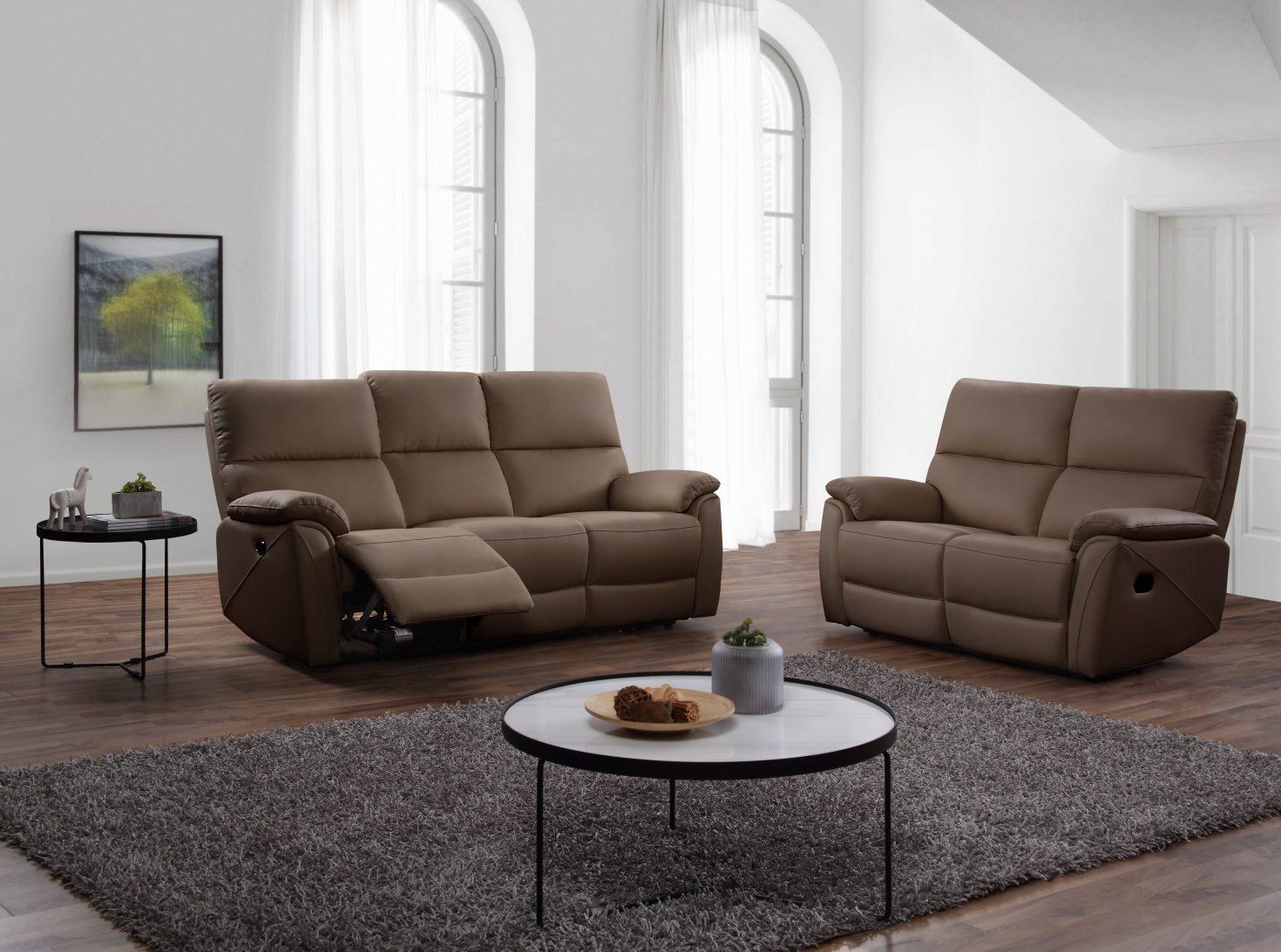 Odinė sofa reglaineris ARIA cappucchino – 190×90 cm 12