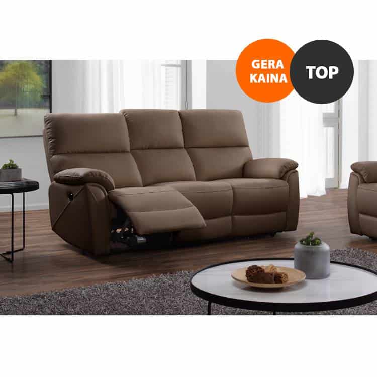 Sofa reglaineris ARIA cappucchino – 190×90 cm + kavos staliukas