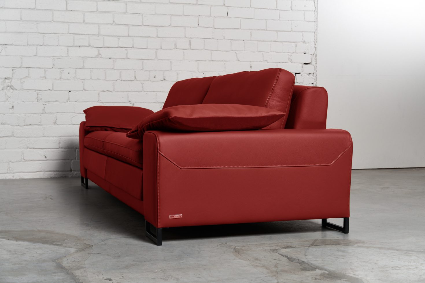 Trivietė odinė sofa ARGUS (Cherry) – 245×100 cm 3