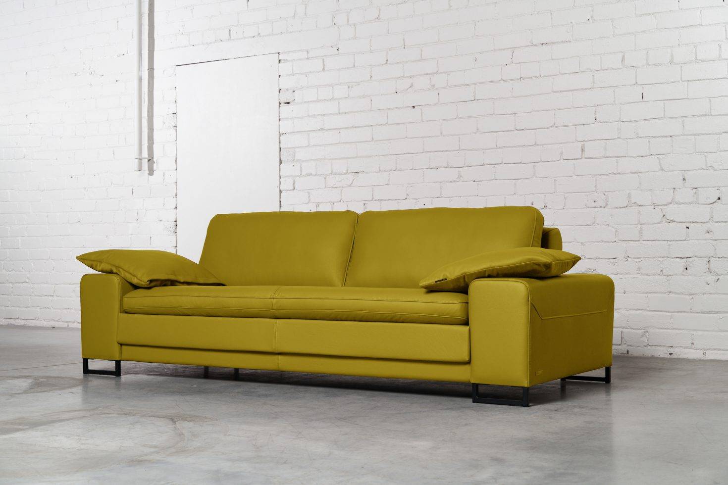 Trivietė odinė sofa ARGUS (Giallo) – 245×100 cm 3