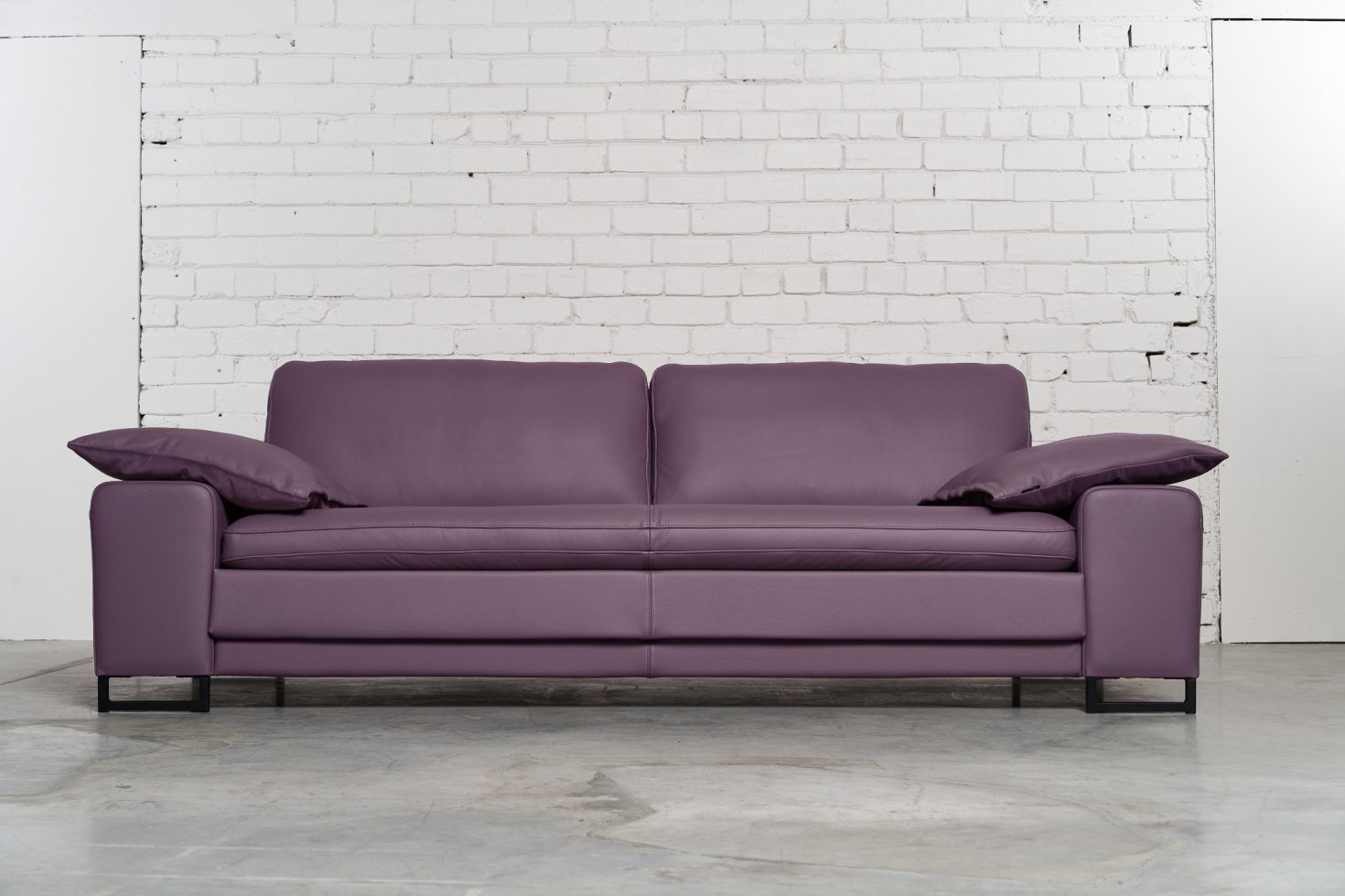 Trivietė odinė sofa ARGUS (Lila) – 245×100 cm 2