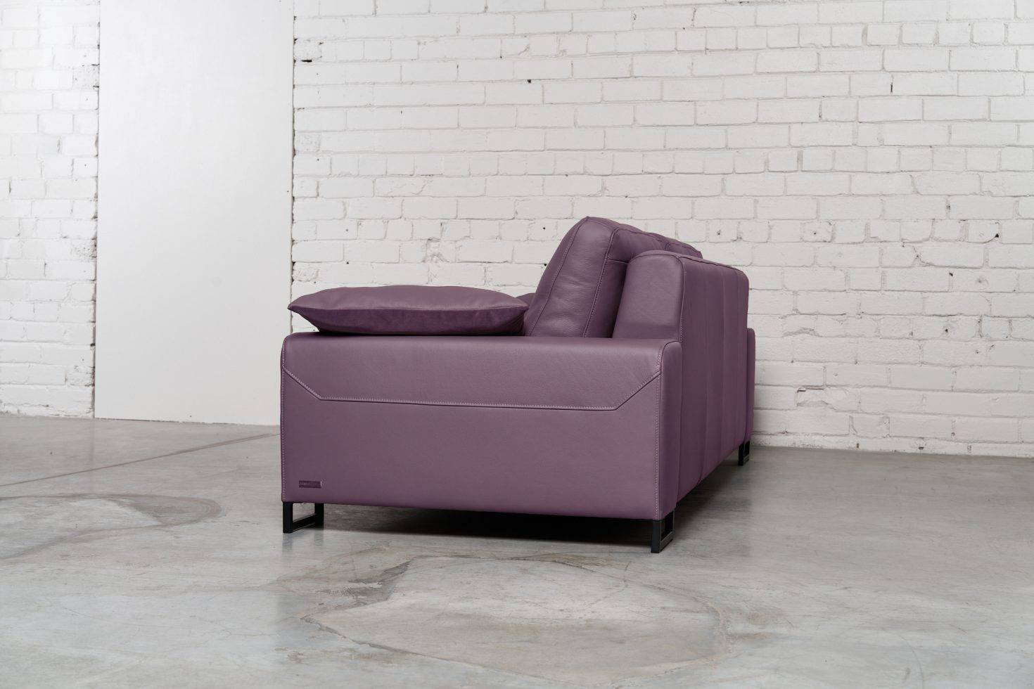 Trivietė odinė sofa ARGUS (Lila) – 245×100 cm 4