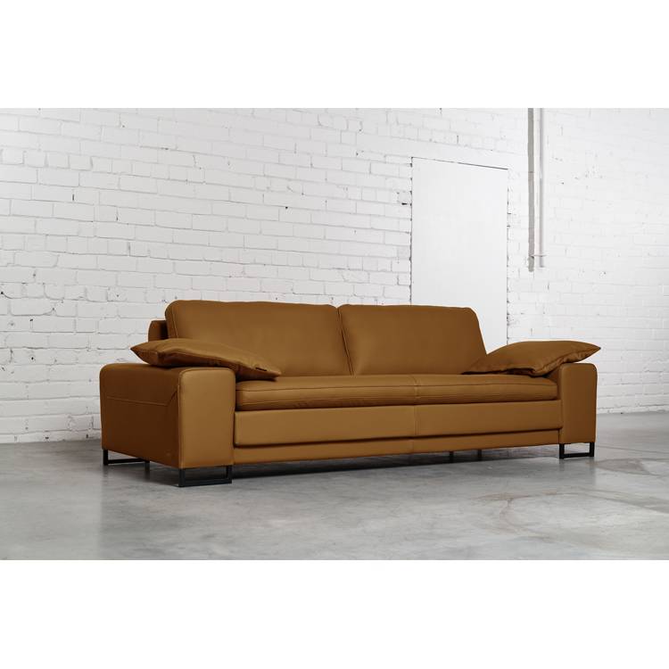 Trivietė odinė sofa ARGUS (Camel) – 245×100 cm