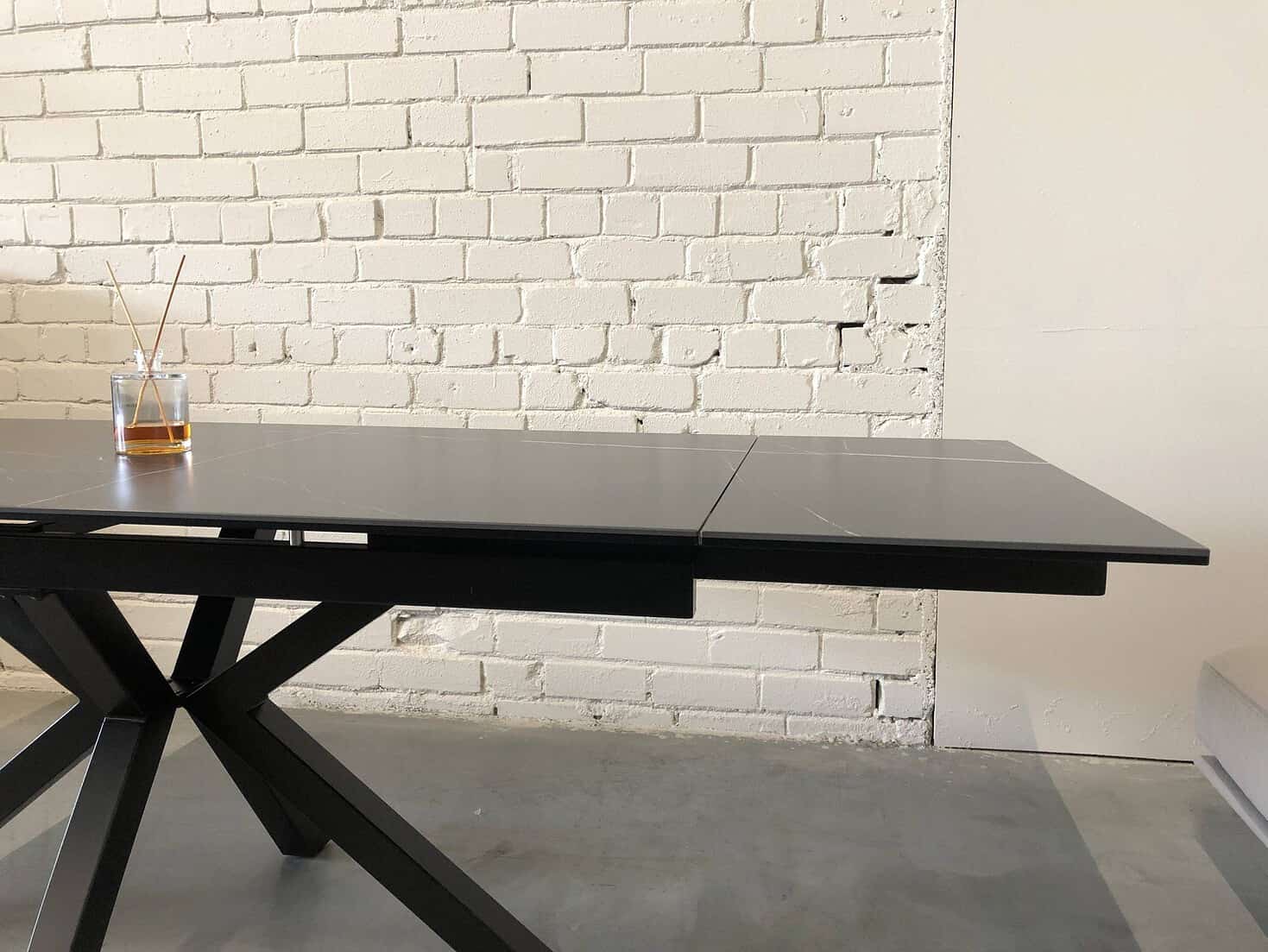 Valgomojo stalas OTTO juodas 160 (200-240)x90xH75 cm 8