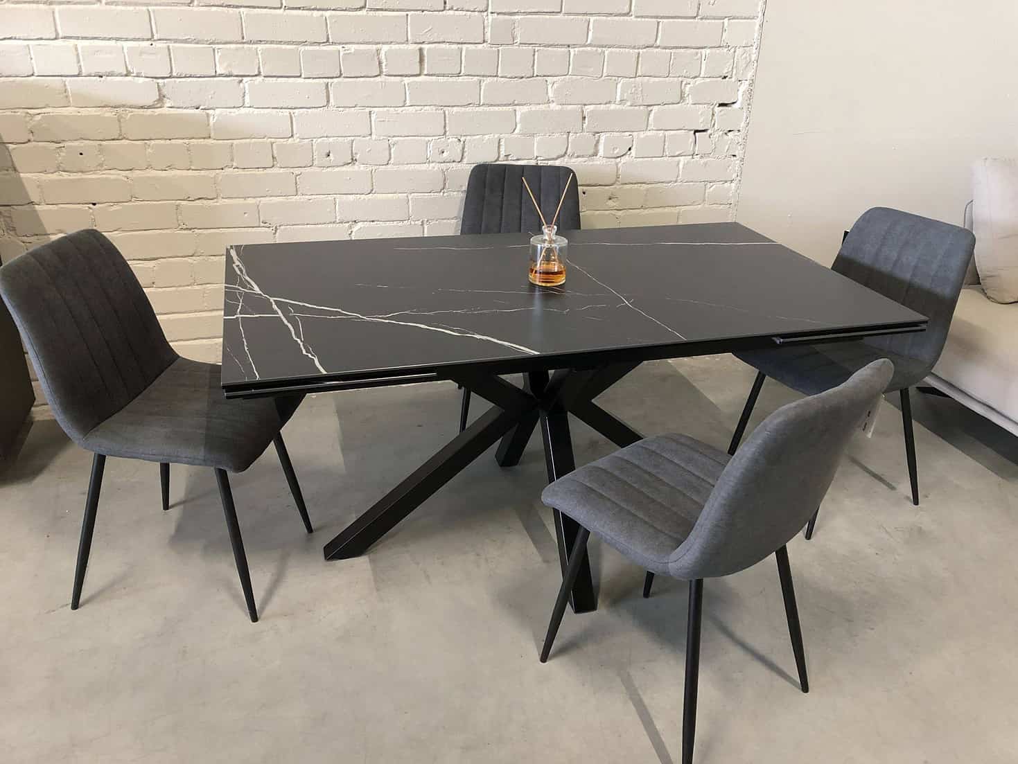 Valgomojo stalas OTTO juodas 160 (200-240)x90xH75 cm 9