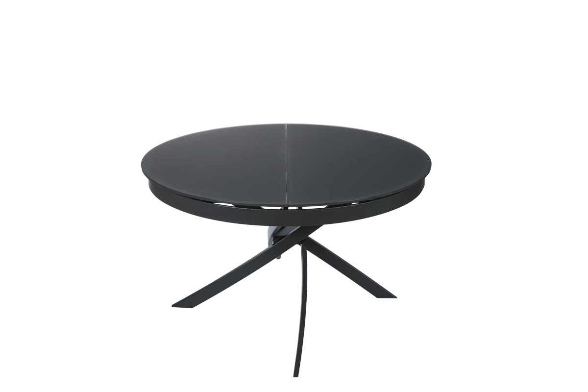 Apvalus valgomojo stalas FJORD juodas 110Ø (155)xH76 cm 4