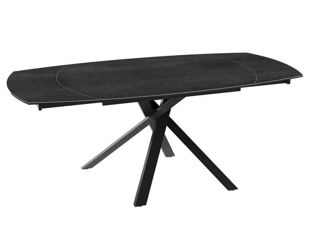 Valgomojo stalas FJORD juodas 140 (170)x90xH76 cm 2