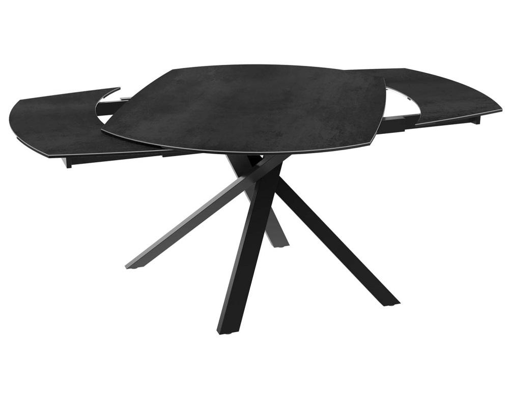 Valgomojo stalas FJORD juodas 140 (170)x90xH76 cm 3