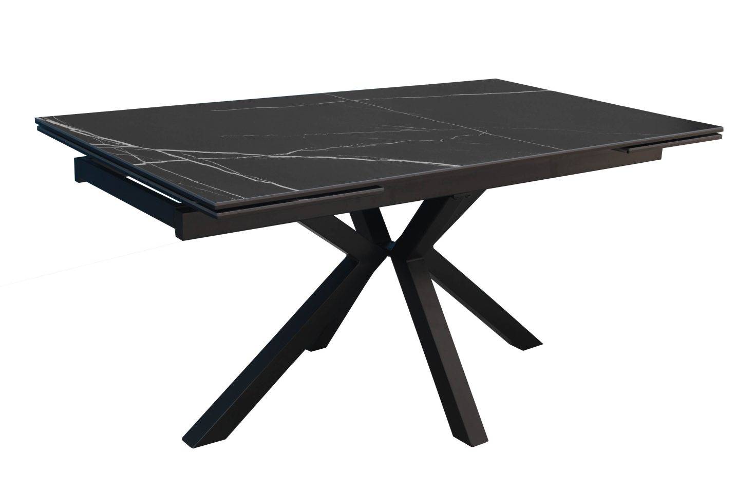 Valgomojo stalas OTTO juodas 160 (200-240)x90xH75 cm 2