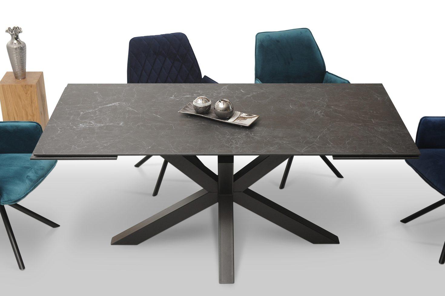Valgomojo stalas OTTO juodas 160 (200-240)x90xH75 cm 3