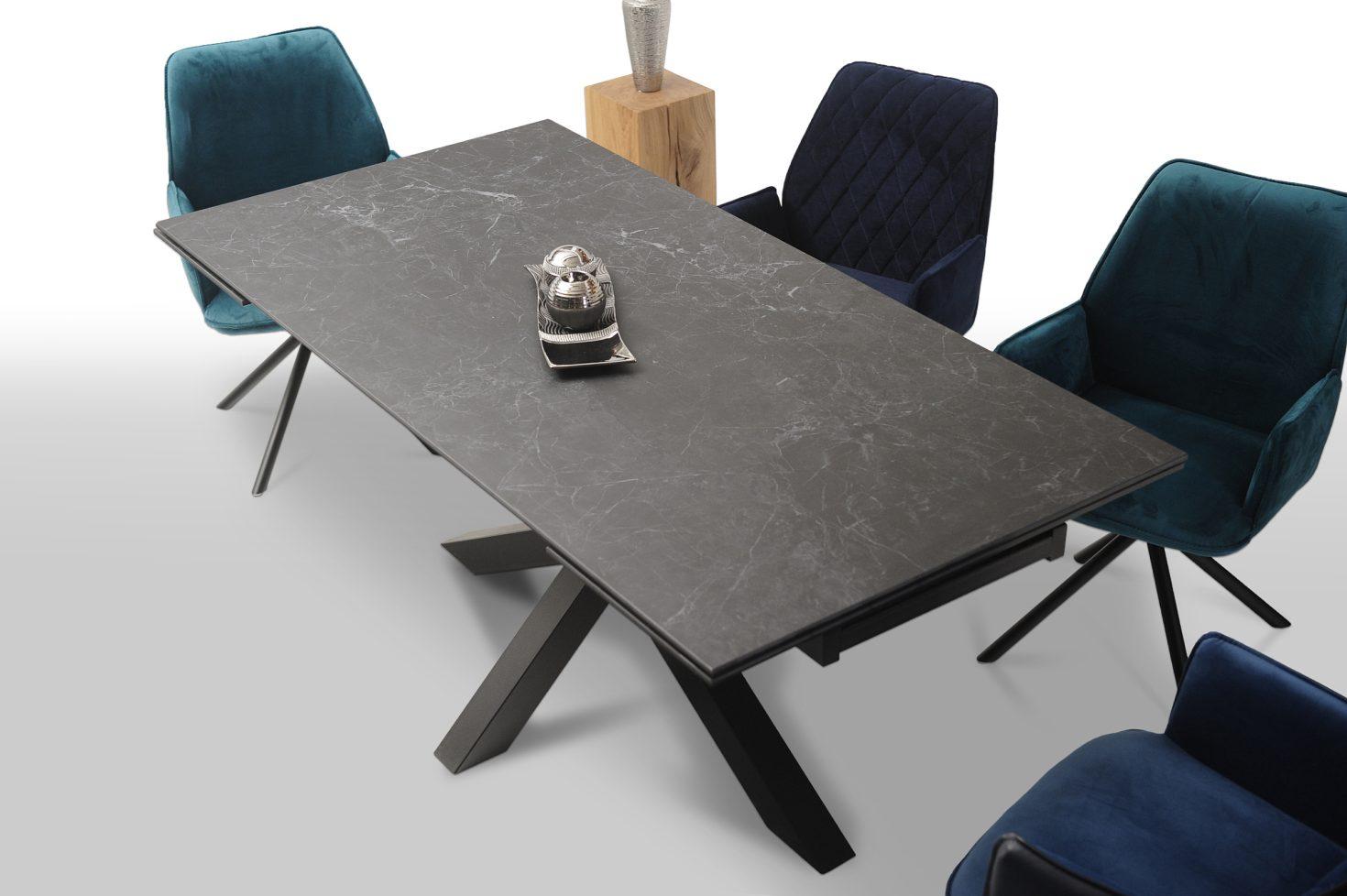 Valgomojo stalas OTTO juodas 160 (200-240)x90xH75 cm 4