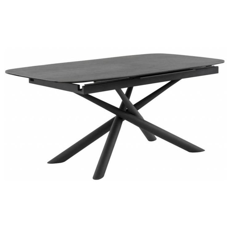 Valgomojo stalas MESS juodas 160 (220)x95xH77 cm