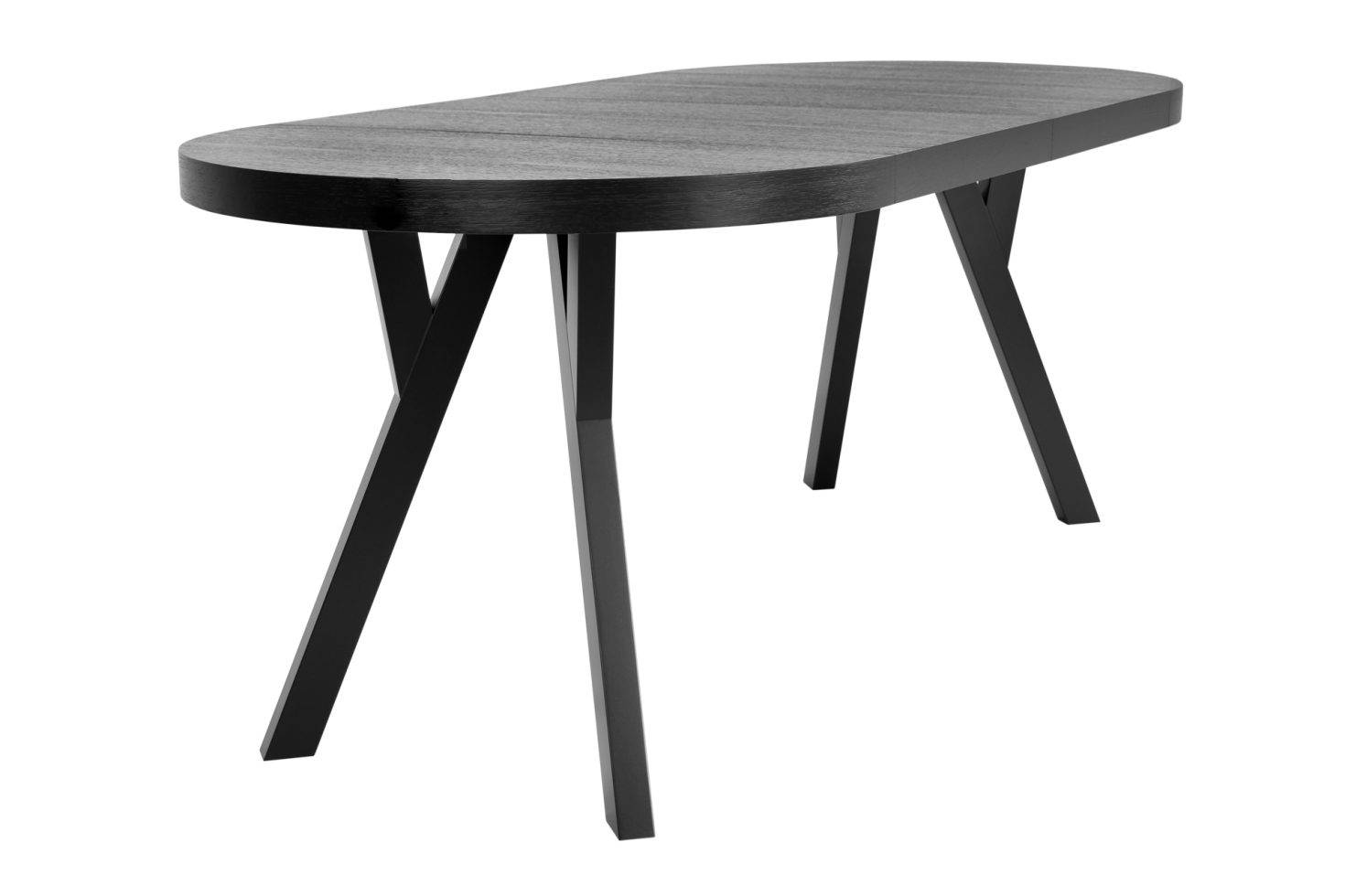 Ąžuolo faneruotės apvalus valgomojo stalas TON 90Ø (190)xH75 cm 9