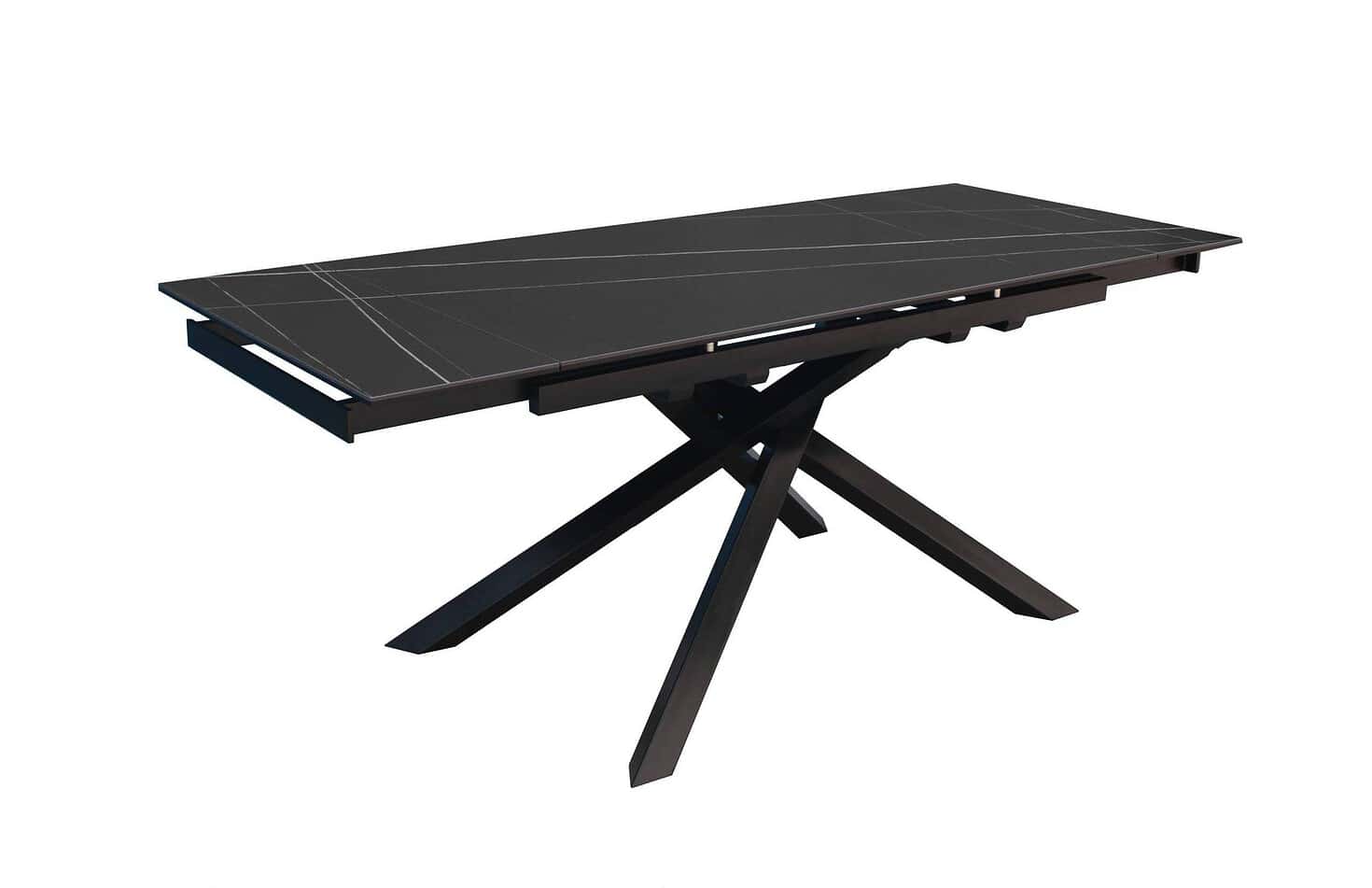 Valgomojo stalas BLANCO juodas 140 (170-200)x85xH76 cm 2