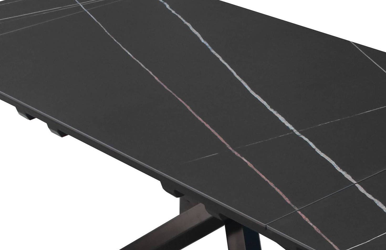 Valgomojo stalas BLANCO juodas 140 (170-200)x85xH76 cm 4