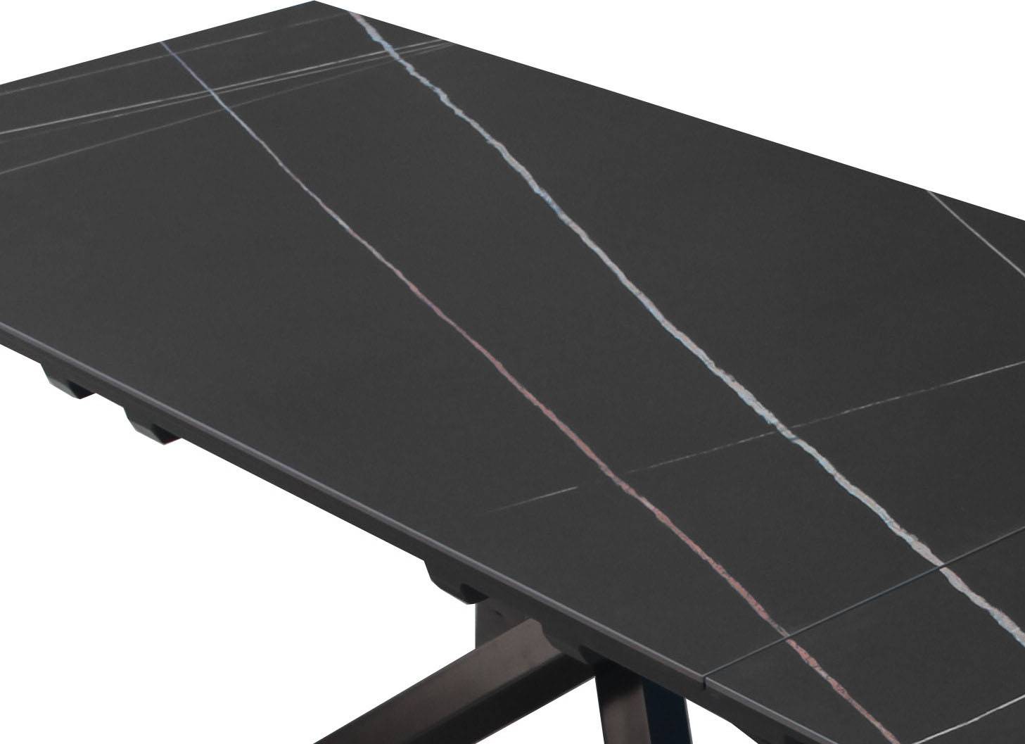 Valgomojo stalas BLANCO juodas 140 (170-200)x85xH76 cm 3