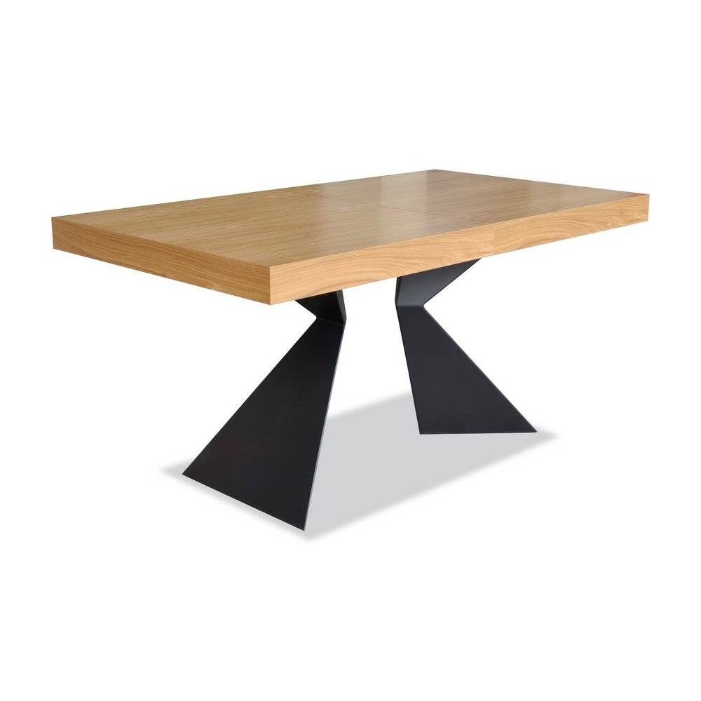 Ąžuolo faneruotės valgomojo stalas CONNOR 160 (210)x90xH76 cm 2