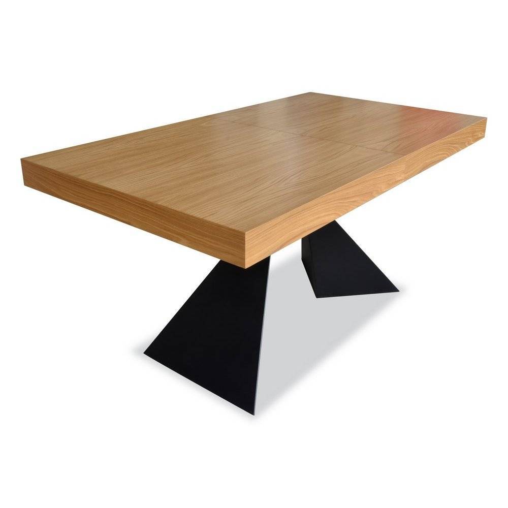 Ąžuolo faneruotės valgomojo stalas CONNOR 160 (210)x90xH76 cm 3