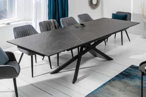 Valgomojo stalas DORIAN-GRAPHIT 180 (220-260)x90xH77 cm
