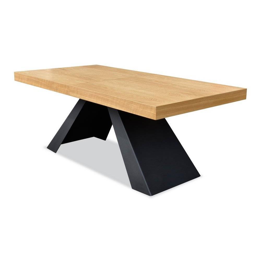 Ąžuolo faneruotės valgomojo stalas LANCER 200 (240-280)x100xH76 cm 2
