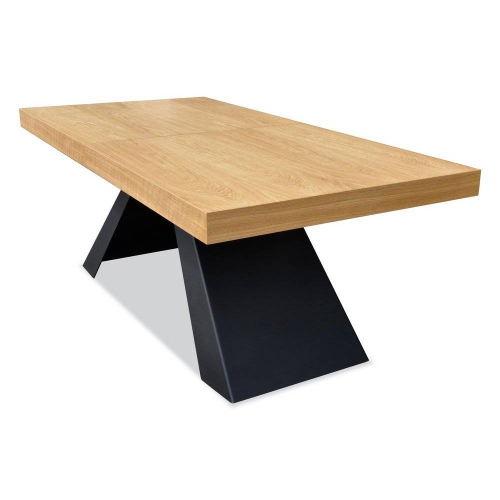 Ąžuolo faneruotės valgomojo stalas LANCER 200 (240-280)x100xH76 cm 6