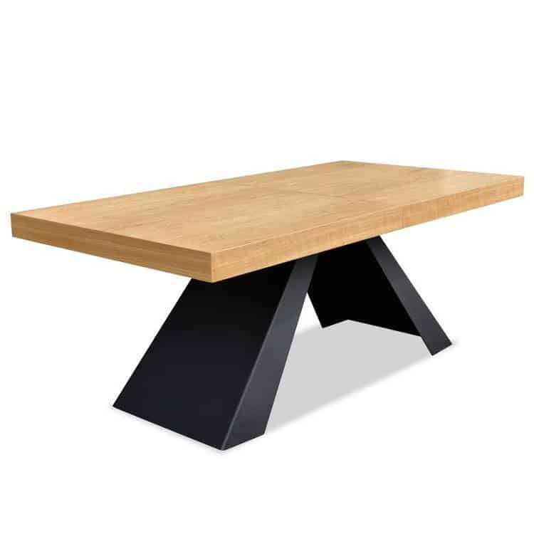 Ąžuolo faneruotės valgomojo stalas LANCER 200 (240-280)x100xH76 cm