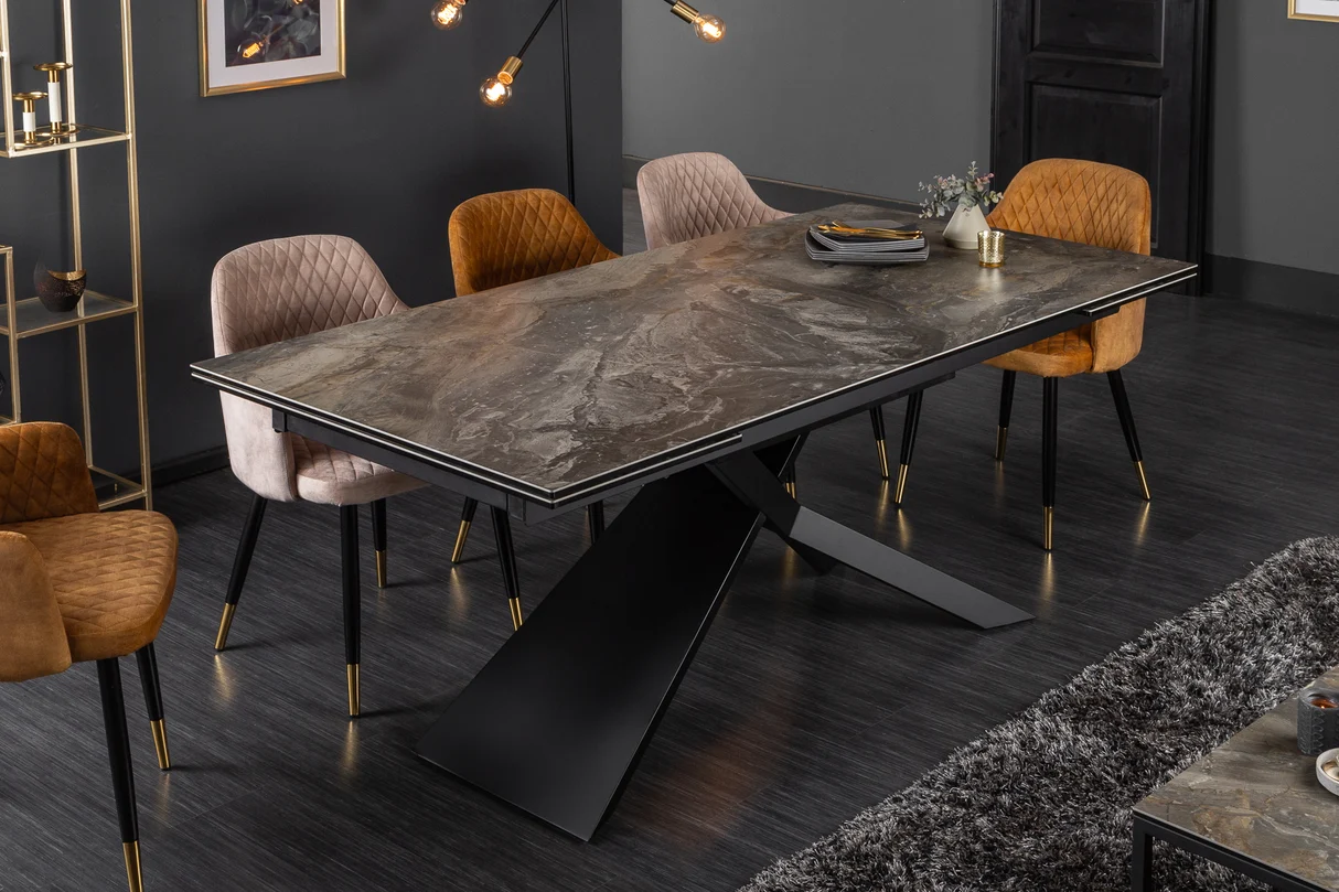 Valgomojo stalas DORIAN-BRONZE 180 (220-260)x90xH77 cm-2