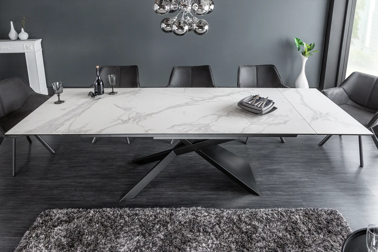Valgomojo stalas DORIAN-WHITE 180 (220-260)x90xH77 cm-3