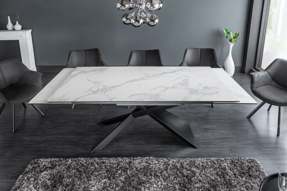 Valgomojo stalas DORIAN-WHITE 180 (220-260)x90xH77 cm-4