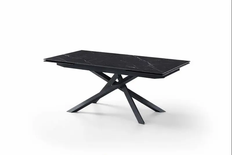 Valgomojo stalas ITALY-Black 160 (200-240)x90xH76 cm-12