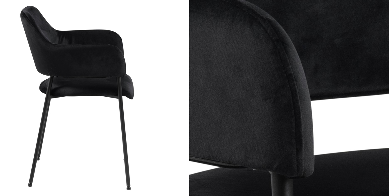 Valgomojo kėdė LINDA – juoda 4