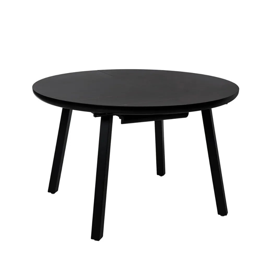 Išskleidžiamas apvalus stalas HETY-BLACK Ø100 (140)xH75 cm 2
