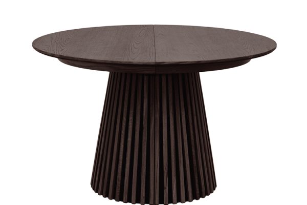 Apvalus vokiškas ištraukiamas stalas VALHALA-DARK - 120 (160-200)xH75 cm