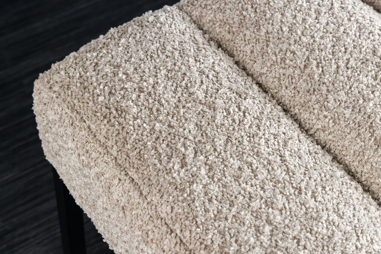 Vokiškas pufas PETIT BEAUTE – smėlio spalvos teddy gobelenas-7