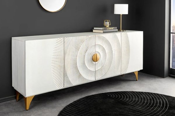 Komoda GOLDEN SUNSET-WHITE 177x38x77 cm