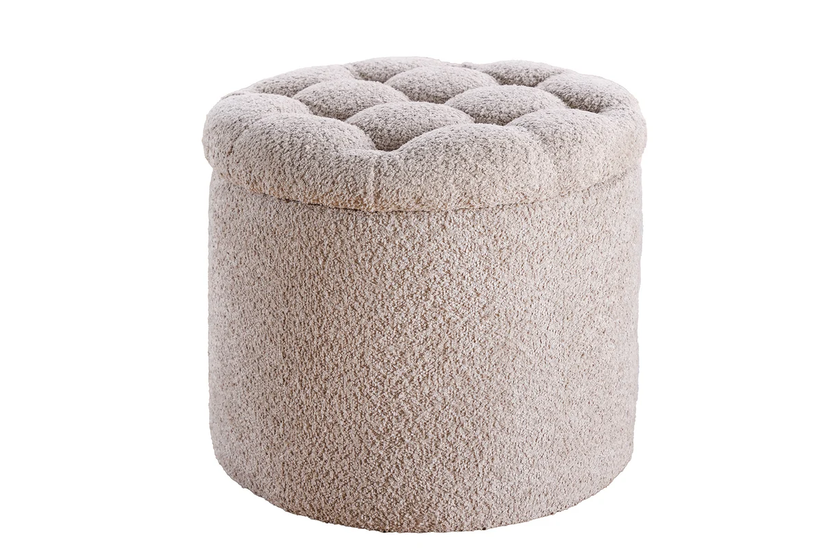 Vokiškas pufas BAROCK apvalus – 50x50xH43 cm-6
