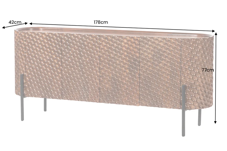 Vokiška komoda ADLON 180x38x76 cm-5