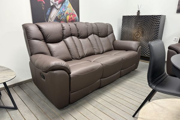 Odinis komplektas 3RR-2RR-1R su reglaineriais COMFORT – rudos spalvos oda