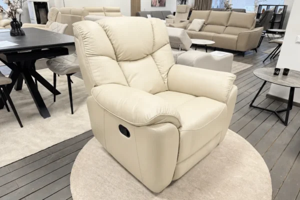Odinis fotelis su reglaineriu COMFORT-103x90xH100 cm – šviesi spalva