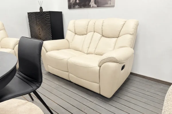 Odinė dvivietė sofa su dviem reglaineriais COMFORT-150x90xH100 cm - šviesi spalva