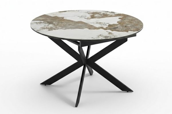Apvalus išskleidžiamas virtuvės stalas ROUND-PANDORA 100 (130)xH75 cm