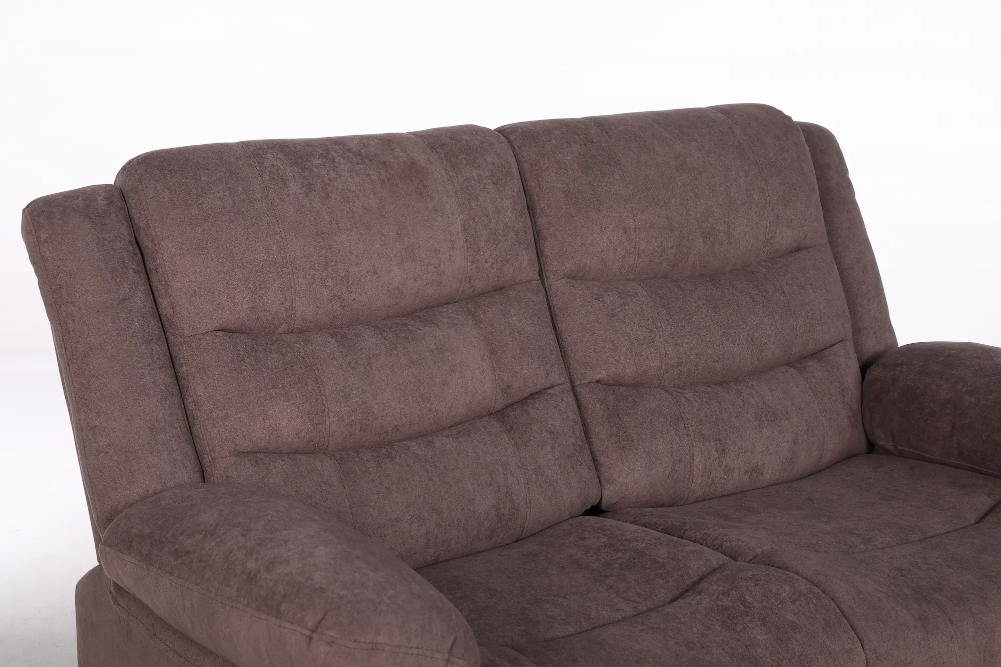 Dvivietė sofa su reglaineriais RAMZI – tamsiai rusva spalva – 152x97xH102 cm-10