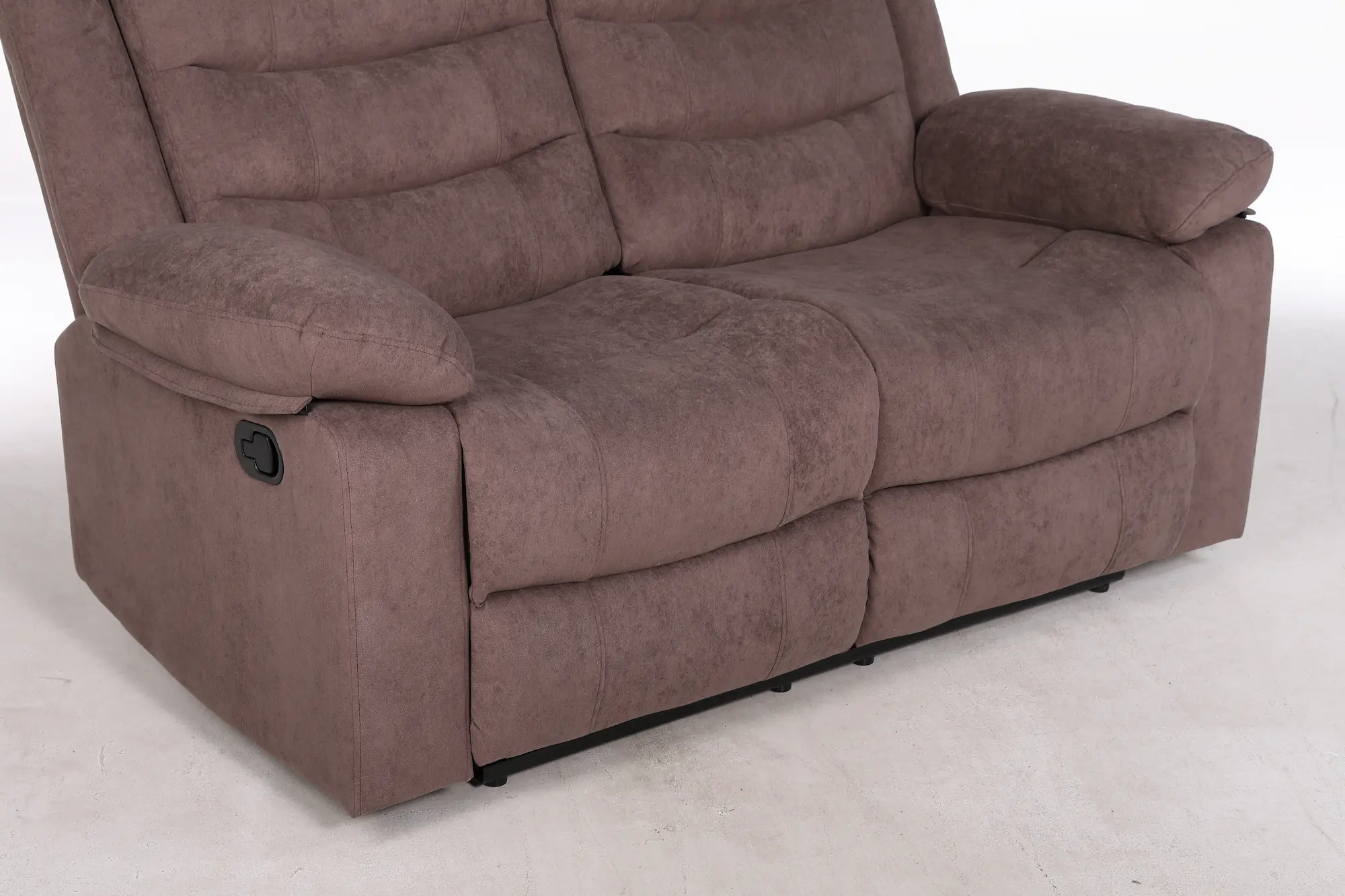 Dvivietė sofa su reglaineriais RAMZI – tamsiai rusva spalva – 152x97xH102 cm-12