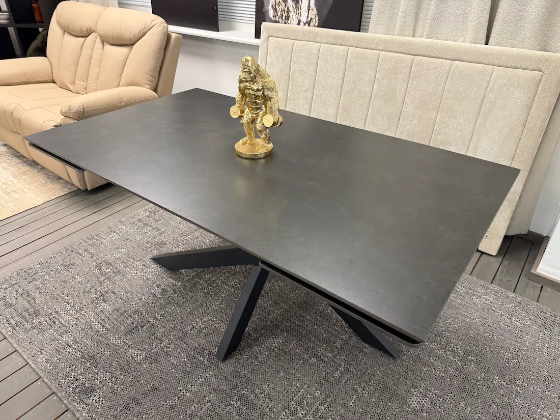 Išskleidžiamas stalas ARTISTICO-Dark Grey 160 (240)x90xH75 cm-12
