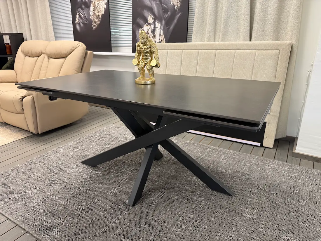 Išskleidžiamas stalas ARTISTICO-Dark Grey 160 (240)x90xH75 cm-13