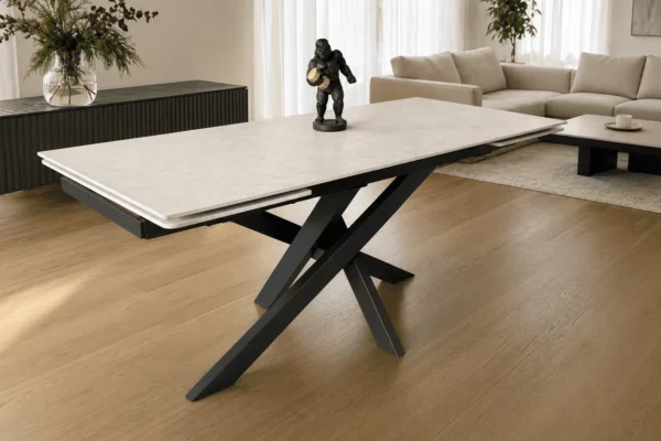 Išskleidžiamas stalas ARTISTICO-Light Grey 160 (240)x90xH75 cm
