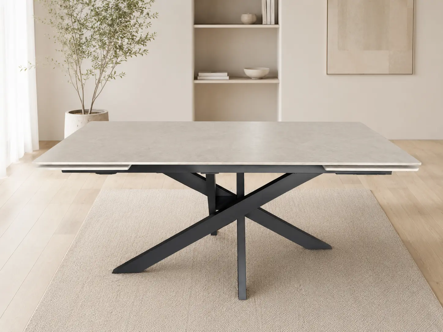 Išskleidžiamas stalas ARTISTICO-Light Grey 160 (240)x90xH75 cm-8