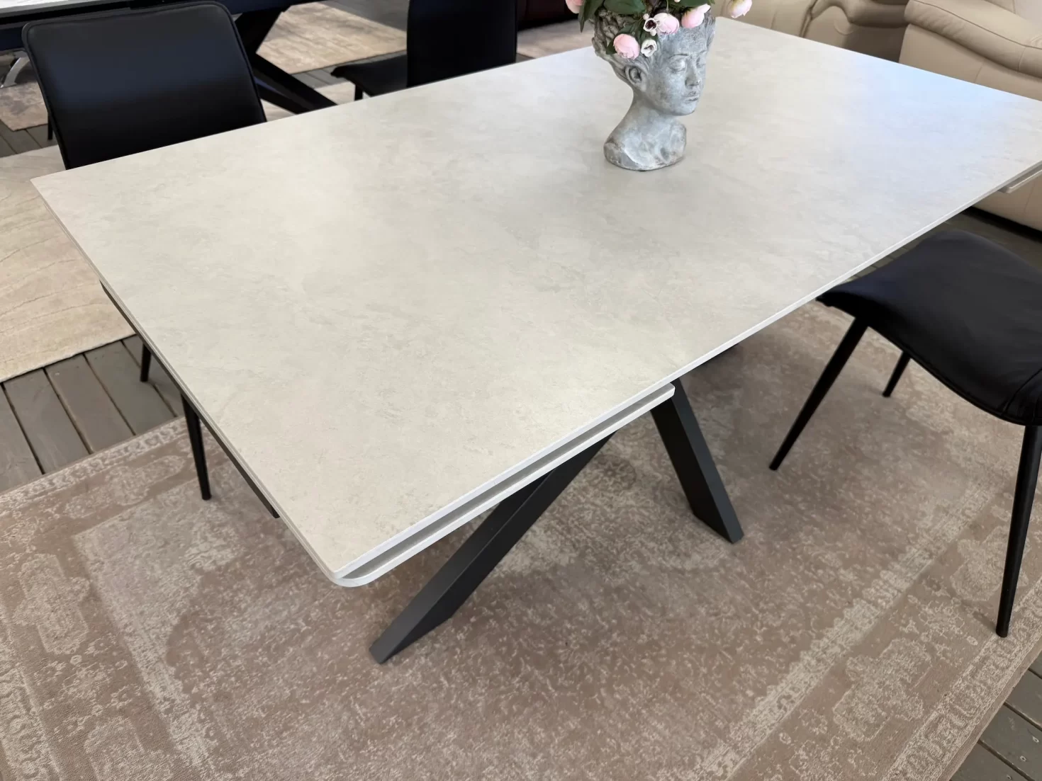 Išskleidžiamas stalas ARTISTICO-Light Grey 160 (240)x90xH75 cm-9